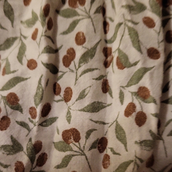 Rylee + Cru Cherry Print Kids Romper - Cream and Brown - Picture 5 of 5